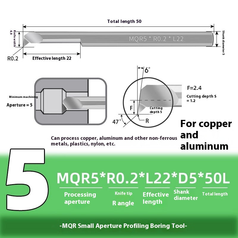 1127-Profiling Turning Tools Small Bore Boring Tools CNC Stainless Steel Aluminum MQR Turning Bore Micro Turning Tools Boring Turning Tools Shandong Denso Pricision Tools Co.,Ltd.